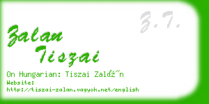 zalan tiszai business card